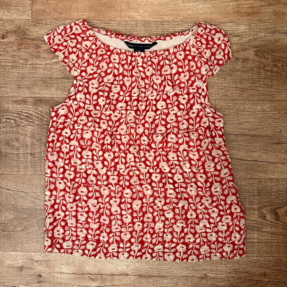 Marc by Marc Jacobs Silk Ruffle Blouse XS